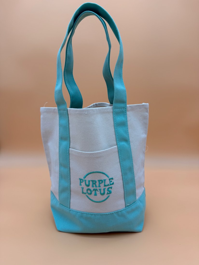 Aqua Lotus Tote